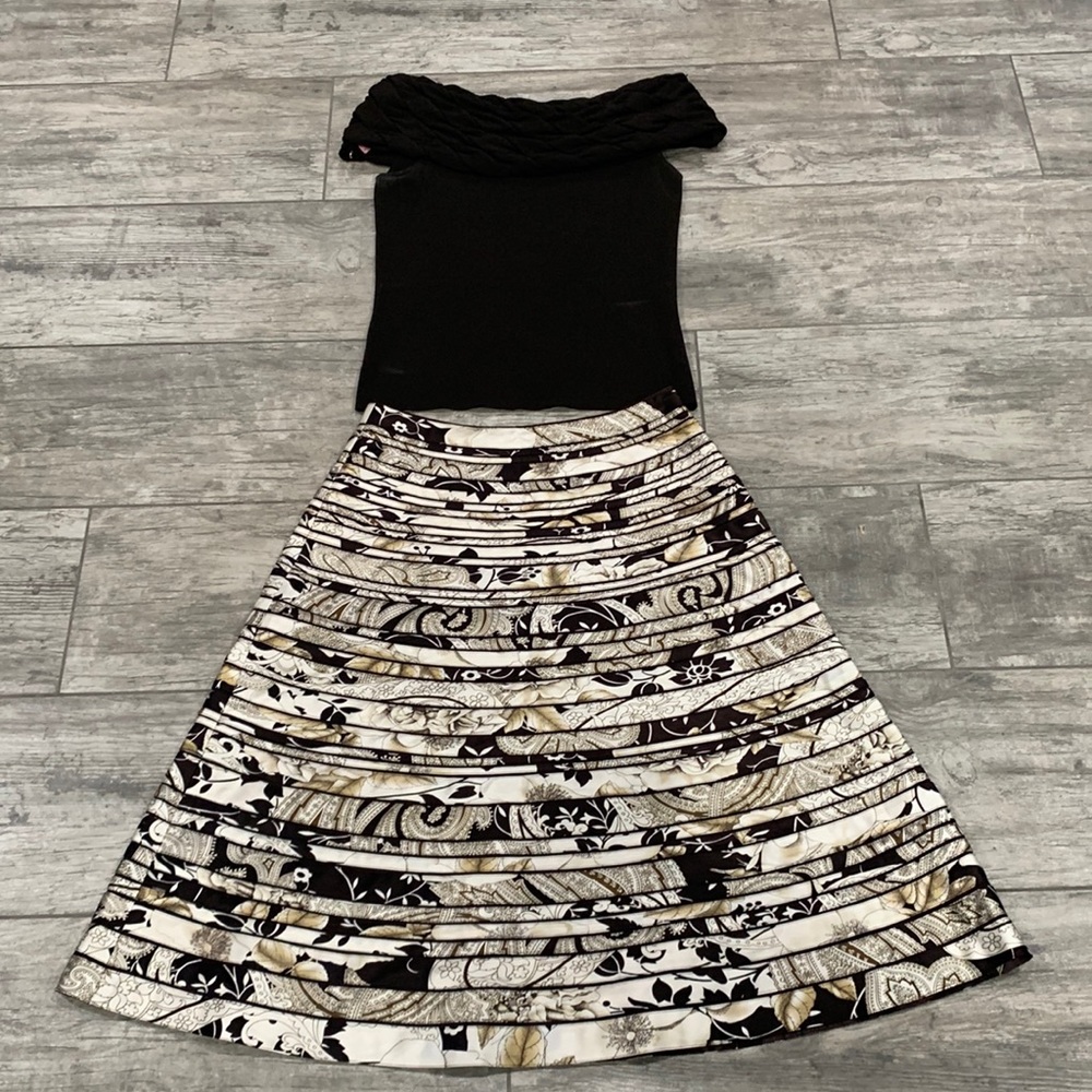 EUC brown Ellen Tracy Skirt & Top